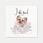 Serviette En Papier Yorkshire Terrier Chien Mariage Cocktail Serviette (Devant)