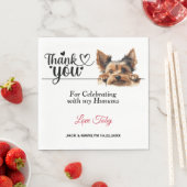 Serviette En Papier Yorkshire Terrier Papier Napkin (En situation)