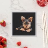 Serviette En Papier Yorkshire terrier Yorkie Chien chiot (En situation)
