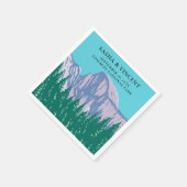 Serviette En Papier Yosemite Parc National Mariage Rétro (Coin)