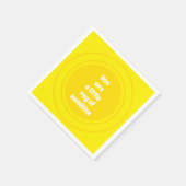 Serviette En Papier You are a little Ray of Sunshine yellow sun custom (Coin)