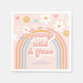 Serviette En Papier Young Wild Three Retro arc-en-ciel 3e anniversaire (Devant)