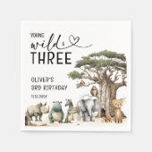 Serviette En Papier Young Wild Three Safari 3e Affiche de bienvenue d' (Devant)