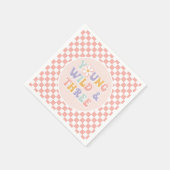 Serviette En Papier Young Wild Three Super Rose Daisy Checker (Coin)