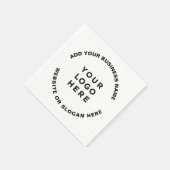 Serviette En Papier Your Logo and Text Simple Professional (Coin)