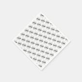 Serviette En Papier Your Logo Simple Repeating Diagonal Pattern (Coin)