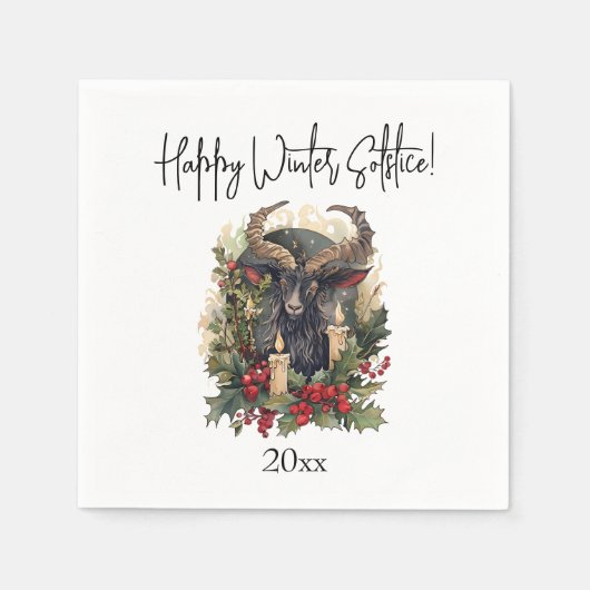 Serviette En Papier Yule de chèvre classique (Devant)