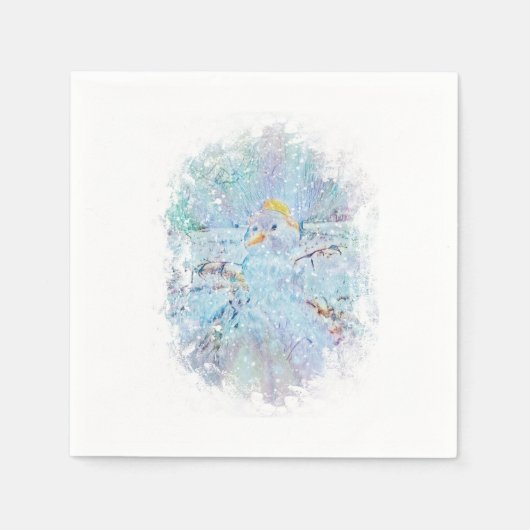 Serviette En Papier Yule Winter Snowman (Devant)