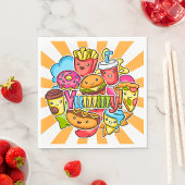 Serviette En Papier Yummy Fast Food