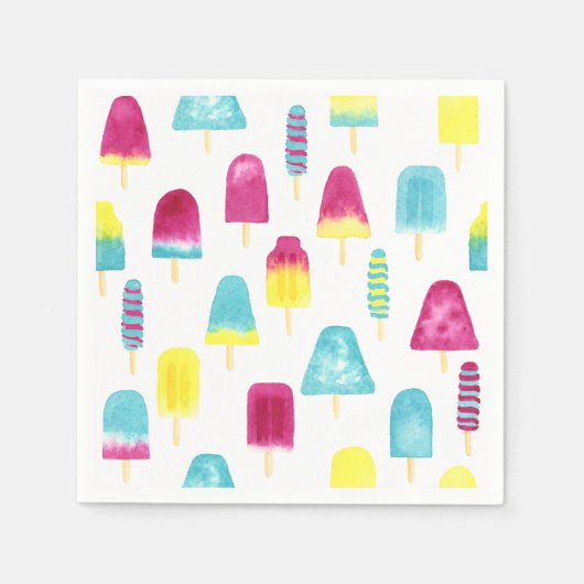 Serviette En Papier Yummy Popsicles (Devant)