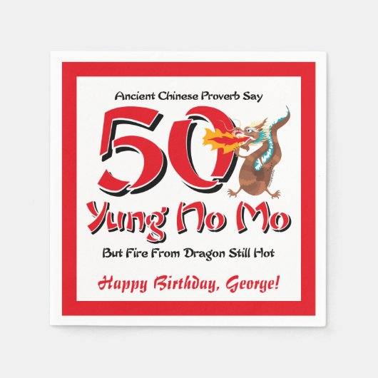 Serviette En Papier Yung No Mo 50e anniversaire (Devant)