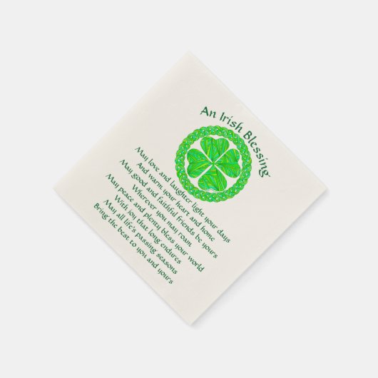 Serviette En Papier Z Irish Blessing Celtic Shamrock Party Small (Coin)