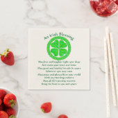 Serviette En Papier Z Irish Blessing Celtic Shamrock Party Small (En situation)