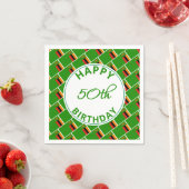 Serviette En Papier ZAMBIA DRAPEAU Joyeux 50e anniversaire papier Cust (En situation)