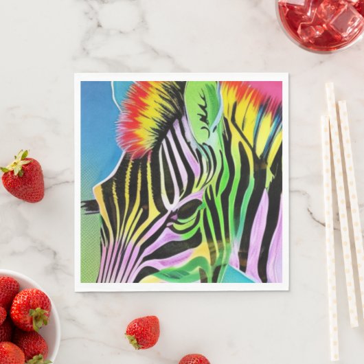 Serviette En Papier Zany Zebra (En situation)