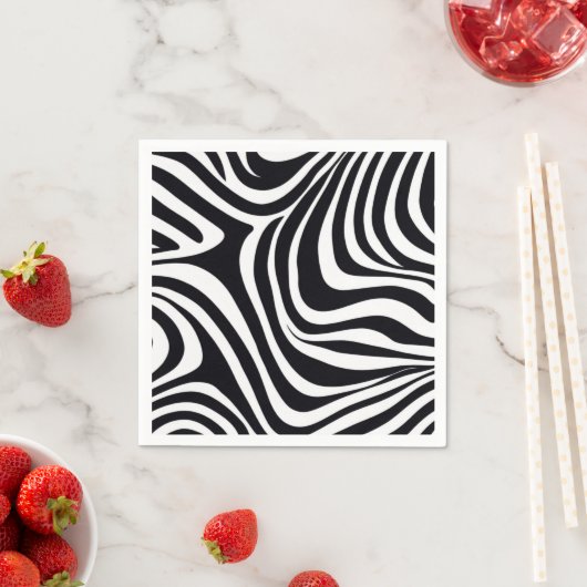 Serviette En Papier Zany Zebra Zest (En situation)