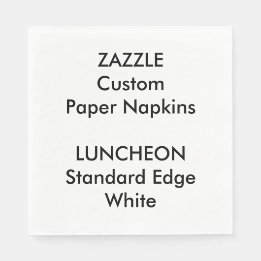 Serviette En Papier Zazzle Custom Large BLANC Luncheon Papier serviett (Devant)