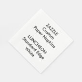 Serviette En Papier Zazzle Custom Large BLANC Luncheon Papier serviett (Coin)
