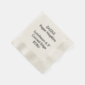 Serviette En Papier ZAZZLE ECRU Personnalisé Poupée Papier de déjeuner (Coin)