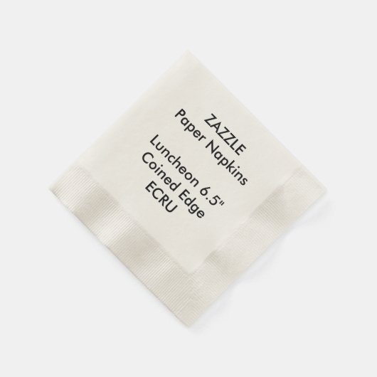 Serviette En Papier ZAZZLE ECRU Personnalisé Poupée Papier de déjeuner (Coin)