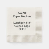 Serviette En Papier ZAZZLE ECRU Personnalisé Poupée Papier de déjeuner (Devant)