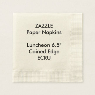 Serviette En Papier ZAZZLE ECRU Personnalisé Poupée Papier de déjeuner