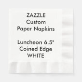 Serviette En Papier Zazzle Personnalisé BLANC Poupée Papier de déjeune (Devant)