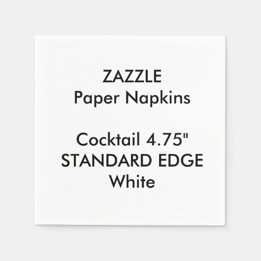 Serviette En Papier ZAZZLE Personnalisé Bordure Plate Cocktail Papier (Devant)
