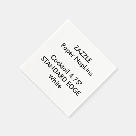 Serviette En Papier ZAZZLE Personnalisé Bordure Plate Cocktail Papier (Coin)