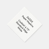 Serviette En Papier ZAZZLE Personnalisé Petit BLANC Cocktail Papier à  (Coin)