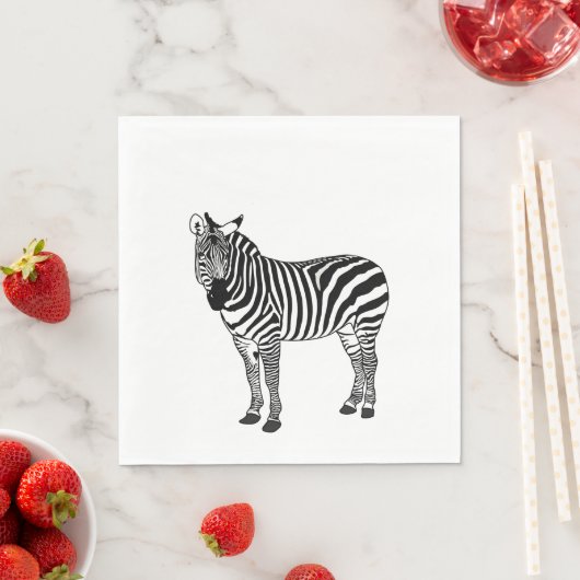 SERVIETTE EN PAPIER ZEBRA (En situation)