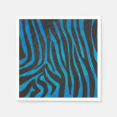 Serviette En Papier Zebra Black et Blue Print (Devant)