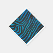 Serviette En Papier Zebra Black et Blue Print (Coin)