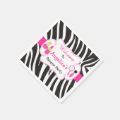 Serviette En Papier Zebra imprimé anniversaire Pamper Party (Coin)