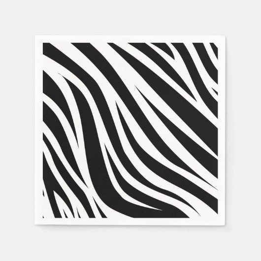 Serviette En Papier Zebra Imprimer Anniversaire Fête Enfants (Devant)