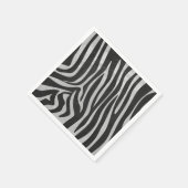 Serviette En Papier Zebra noir et gris clair (Coin)