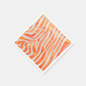 Serviette En Papier Zebra Orange and White Print (Coin)
