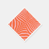 Serviette En Papier Zebra Orange et rose (Coin)