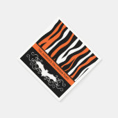 Serviette En Papier Zebra pattern et chauve-souris fête d'Halloween (Coin)