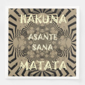 Serviette En Papier Zebra Print Hakuna Matata Paper Dinner Napkins (Devant)