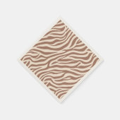 Serviette En Papier Zebra Print-Mocha Mousse (Coin)