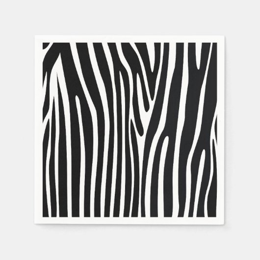Serviette En Papier Zebra Print Safari Papier animal Napkins (Devant)