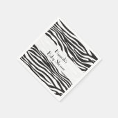Serviette En Papier Zebra Print, Zebra Stripes, Baby shower (Coin)