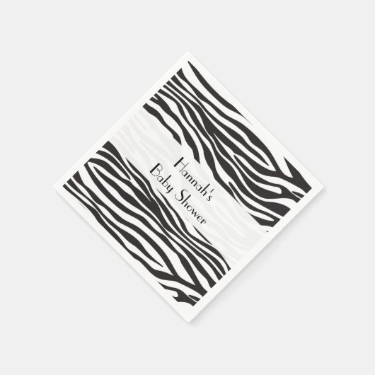 Serviette En Papier Zebra Print, Zebra Stripes, Baby shower (Coin)