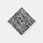 Serviette En Papier Zebra Print, Zebra Stripes, Noir Et Blanc (Coin)