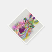Serviette En Papier Zebra Rainbow Splash (Coin)
