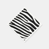 Serviette En Papier Zebra rayures motif noir & blanc + vos idées (Coin)