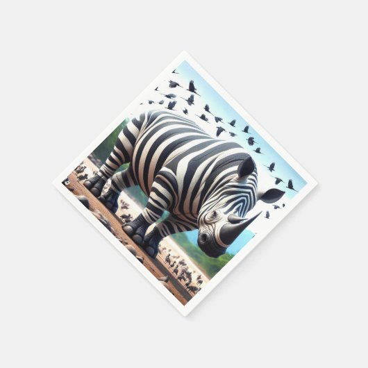 Serviette En Papier Zebra Rhino (Coin)