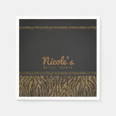 Serviette En Papier Zebra Sparkles Glam Chic Modern Party (Devant)
