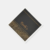 Serviette En Papier Zebra Sparkles Glam Chic Modern Party (Coin)